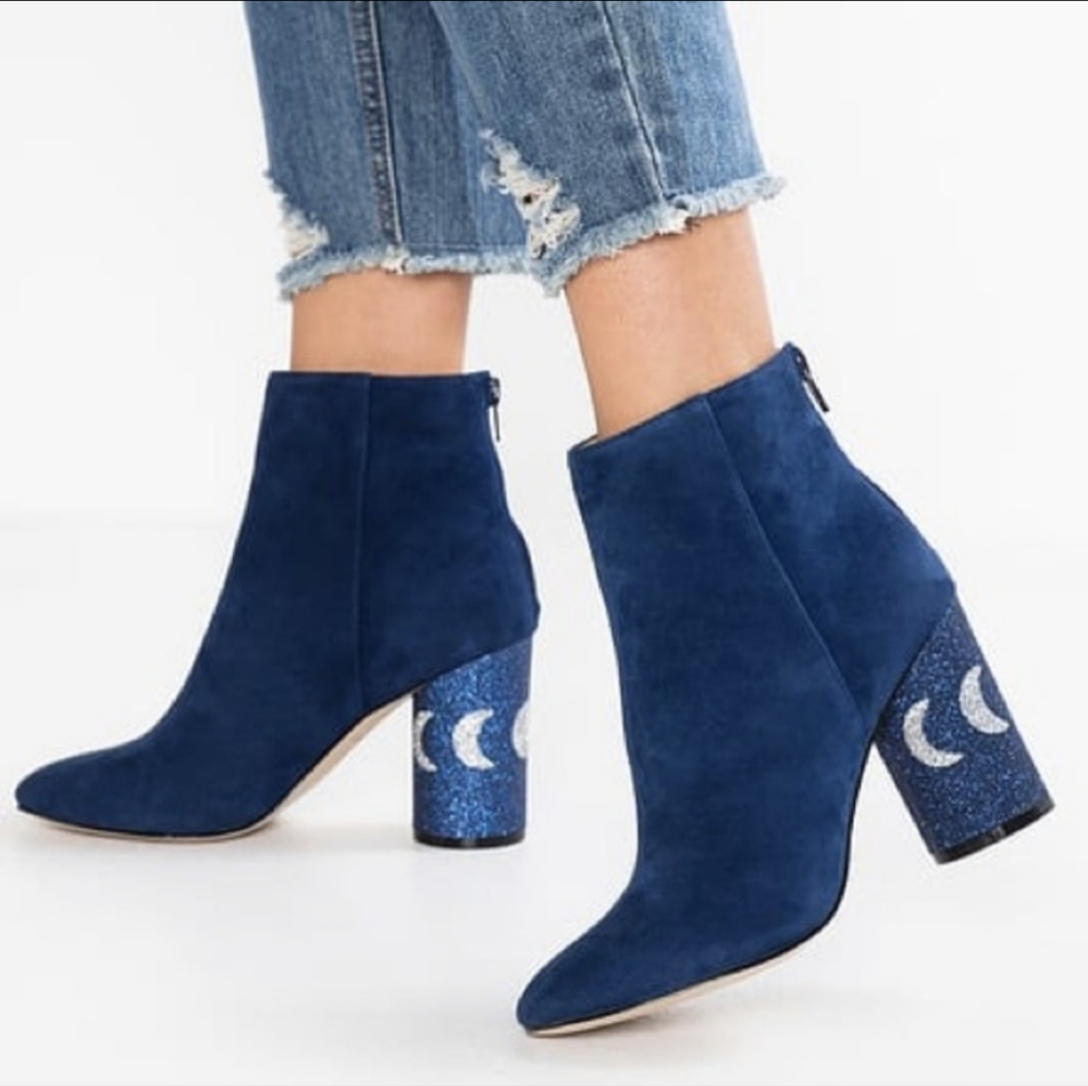 Katy Perry Glitter Moon Suede Heels